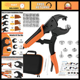 Heavy Duty Snap Fastener Tool Kit - 100 Set Canvas Snaps for Boat Covers & More Model