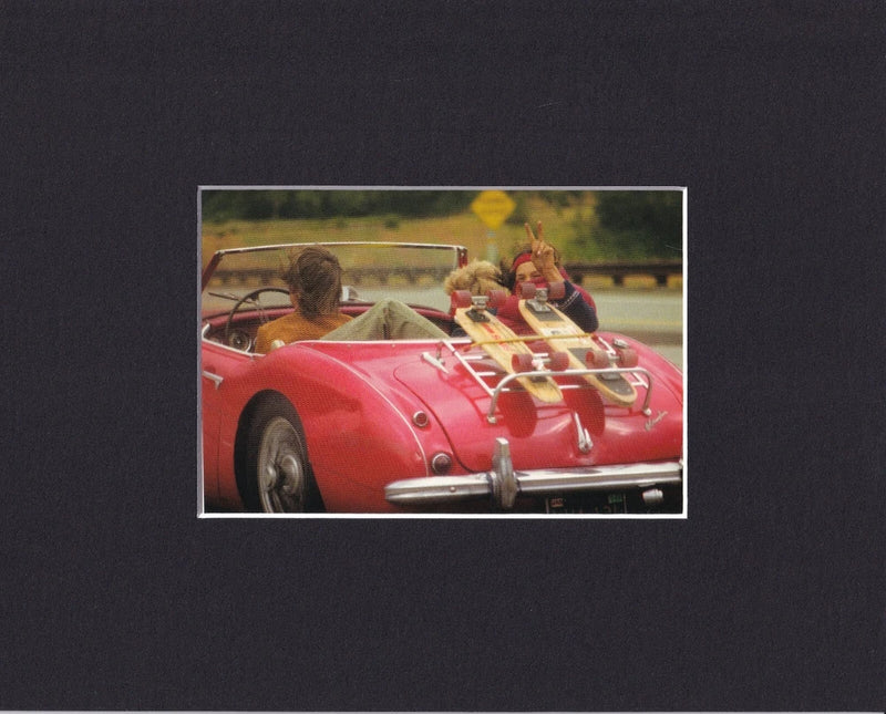 8X10" Matted Postcard Picture 1970s Skateboarding, Hugh Holland: Hauling Boards Model