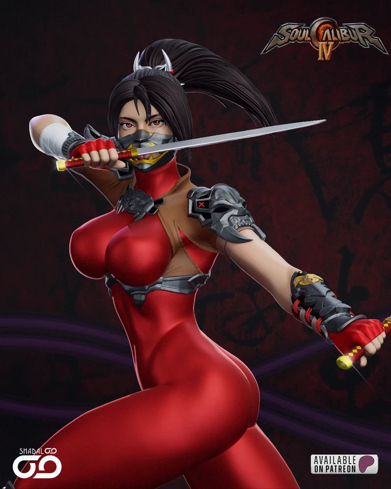 Shadaloo Soul Calibur-Edge Taki 1/6 12in 1/4 20in anime figure DIY unpainted Model