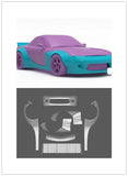 Wide Body Resin Kit for Mazda RX-7 FD Unpainted Model Toys 1/24th Model