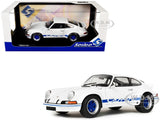 1973 PORSCHE 911 RSR CARRERA WHITE 1/18 DIECAST MODEL CAR BY SOLIDO S1801119 Model