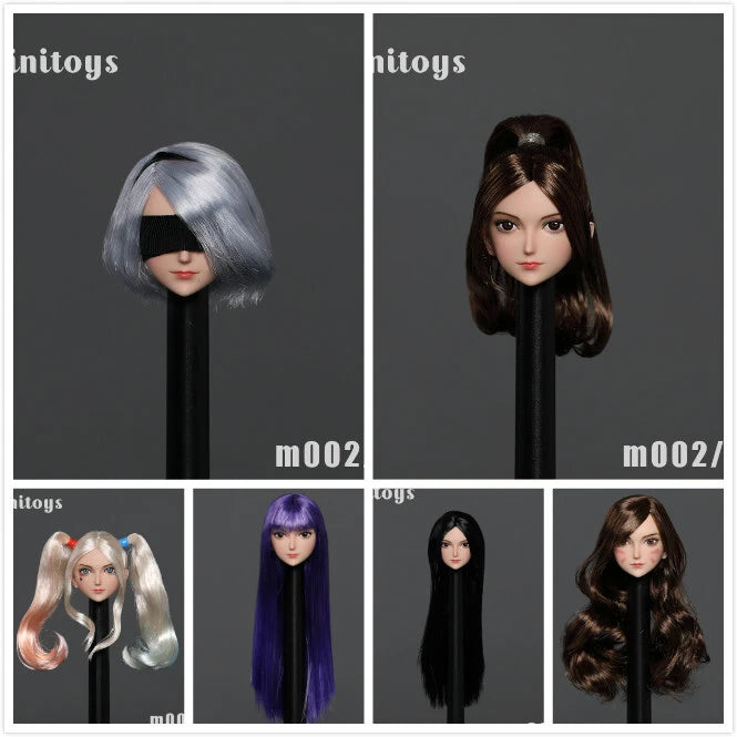 Iminitoys 1/6 Scale M002 Japanese Girl Head Carving Sculpt Model Toys Model