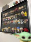 Pop Style Action Figure Display Case 5 Tier Adjustable Shelves Wood Wall Cabinet Model
