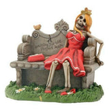 Waiting for Perfect Man Skeleton with Red Dress Display Figurine Model