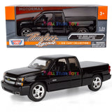 2006 CHEVROLET SILVERADO SS PICKUP BLACK 1/25 DIECAST MODEL BY MOTORMAX 79394 Model