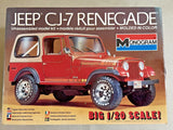 Vintage JEEP CJ-7 RENEGADE Plastic Model MONOGRAM Kit 2402 Red Model