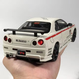 1:24 Nissan GTR R34 Skyline Diecast Model Car ?C JDM Super Sports Car Collectible Model