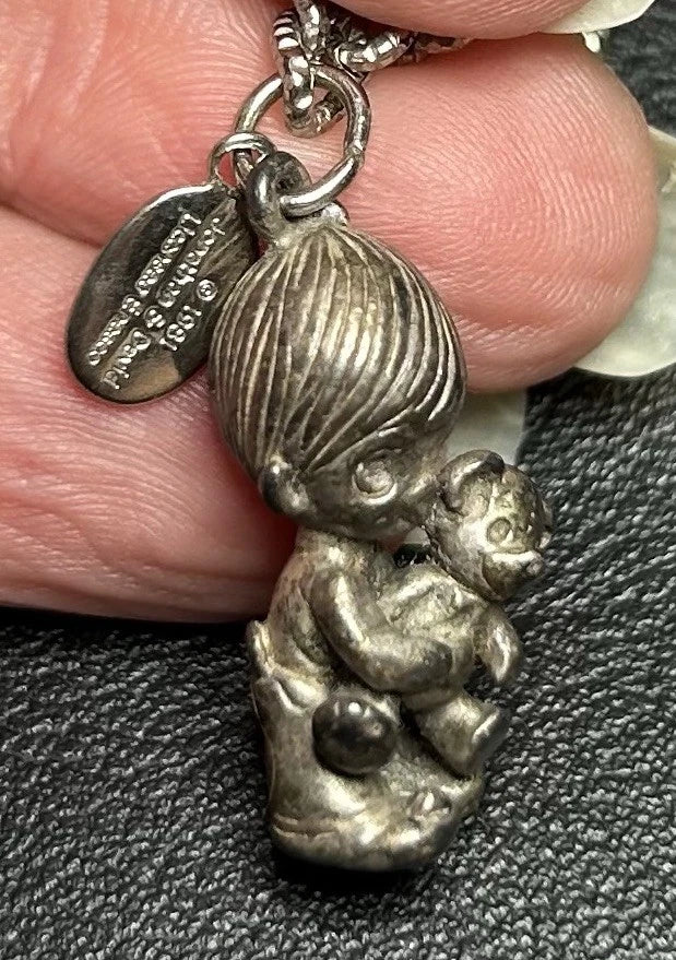 VTG 1981 Johnathon & David ENESCO Pewter Charm Bracelet 7¡± Charms
