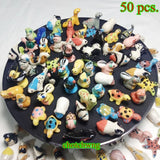 50 Pcs Wholesale Miniature Ceramic Animal Figurines Mini Mix Pattern Hand-painte Model