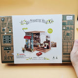 Robotime Simon's Coffee DG109 1:24 DIY Dollhouse Shop Kit w/ LED, Furnished 14+ Model