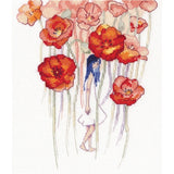 RTO counted Cross Stitch Kit "Poppyhead" M629, 14.5x17.5 cm, DIY Model