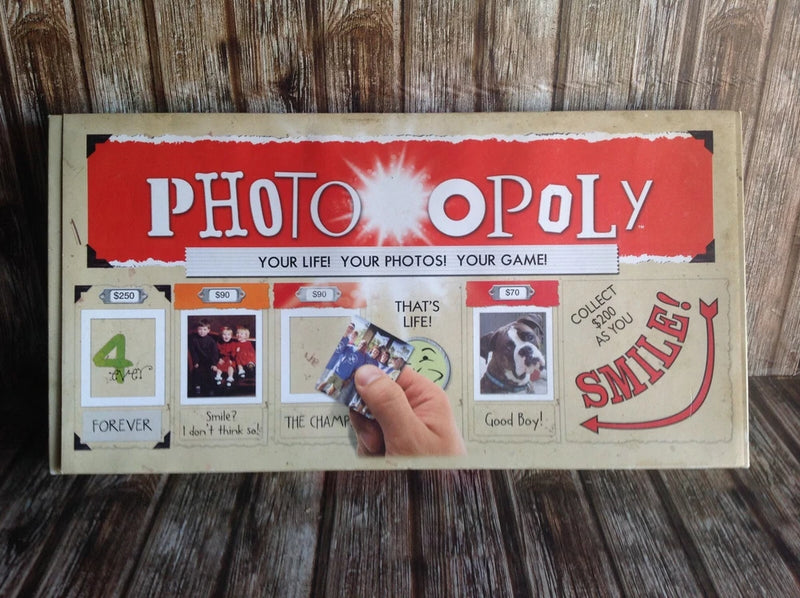 PHOTO-OPOLY - PHOTO OPOLY COMPLETE MONOPOLY STYLE BOARD GAME - as new Model