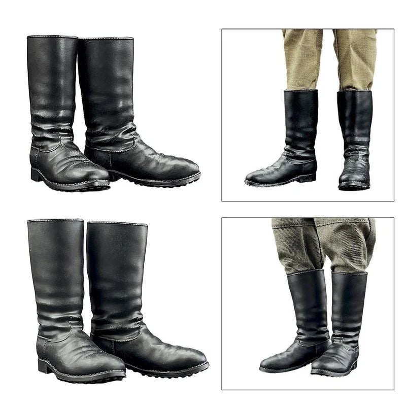 1:6 Scale Solider Boots Black for 12 inch Doll Model Figures Body Model