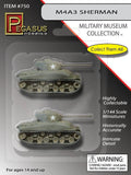 Pegasus 750 M4A3 Sherman Tanks 1/144 Scale Models Assembled & Painted Model