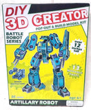 DIY 3D CREATOR BATTLE ARTILLARY ROBOT SERIES POP OUT & BUILD MODEL KIT 2015 NEW Model