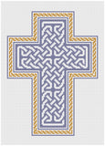 Cross Stitch Kit or Pattern by Florashell - Celtic Blue cross Model