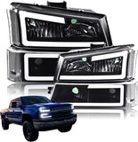 Headlights Assembly Fit Chevy Silverado 1500/2500/3500 HD Models 2003-2006 Model