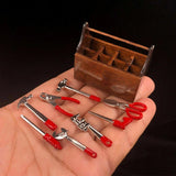 1/6 Scale Scene Accessories Alloy Tool & Toolbox Model Wooden For 12" Figure Toy Model