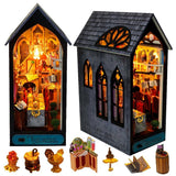 DIY Miniature House Kit, European Style Book Nook Kit, Illusion Mirror Design... Model