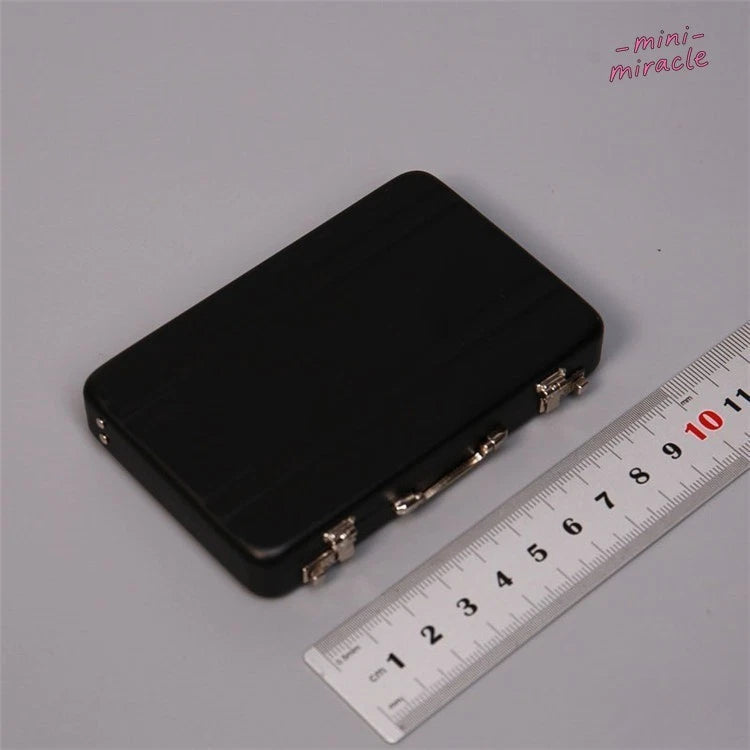 Unique Black Metal Portable Suitcase 12" Action Figure 1/6 Model