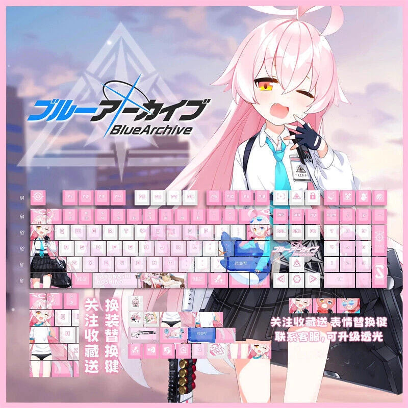Archive Takanashi Hoshino Blue Mechanical Keyboards Thermal Sublimation Keycaps Model