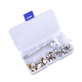 Brass Snap Buttons Set for Clothing Crafts with 10mm Punch Tool and Storage Box Model