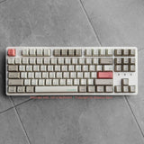 Retro Gray PBT Keycap Set OEM Profile for 101 TKL Cherry MX Mechanical Keyboards Model