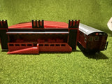 HO Scale Carnival Fair Ride Haunted House Ghost Train Amusement Park Horror Model