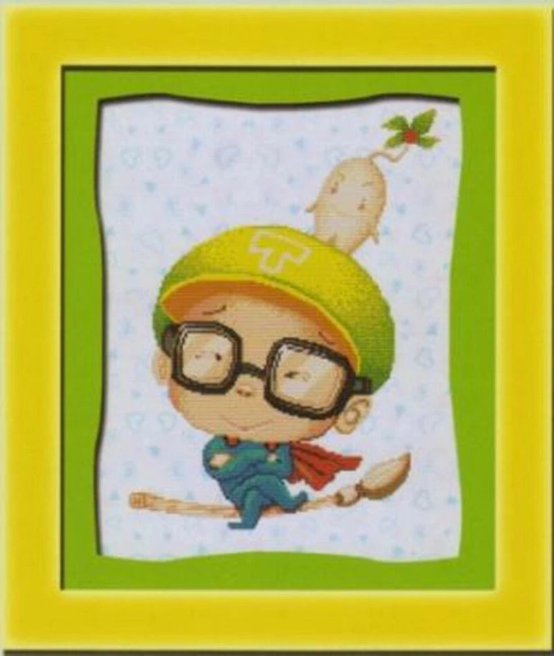 "Fly man" 11CT cross stitch Small kits  45cm*55cm good for beginner Model