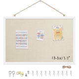 13.3x17.7 Inch Linen Cork Board Wall Hanging Bulletin Memo Message Pin Decor Model