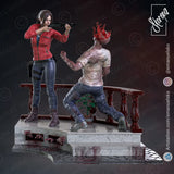 Claire Redfield Diorama Resident Evil 2 resin scale model kit unpainted 3d print Model