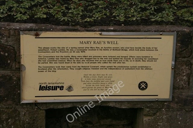 Photo 6x4 Information board on Mary Rae's Well, Bellshill Bellshill/NS72 c2010 Model