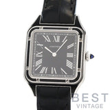 Cartier Santos-Dumont Large Model Black Lacquer WSSA0046 Stainless Steel #BVW917 Model