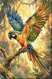 Bird Colorful Parrot Bead Embroidery Kit ?C DIY Beaded Home Decor Wall Art Model