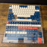 JTK Azure Keycap Set Double Shot ABS Cherry Profile Blue White Red Accent Parts Model