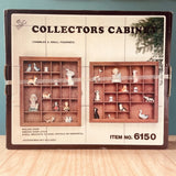VTG. Wooden Wall Display Case Trinket Figurine Thimble Collector's Cabinet *NIB Model