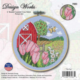 Design Works counted cross stitch kit with hoop "Spring", Diam. 15cm Model