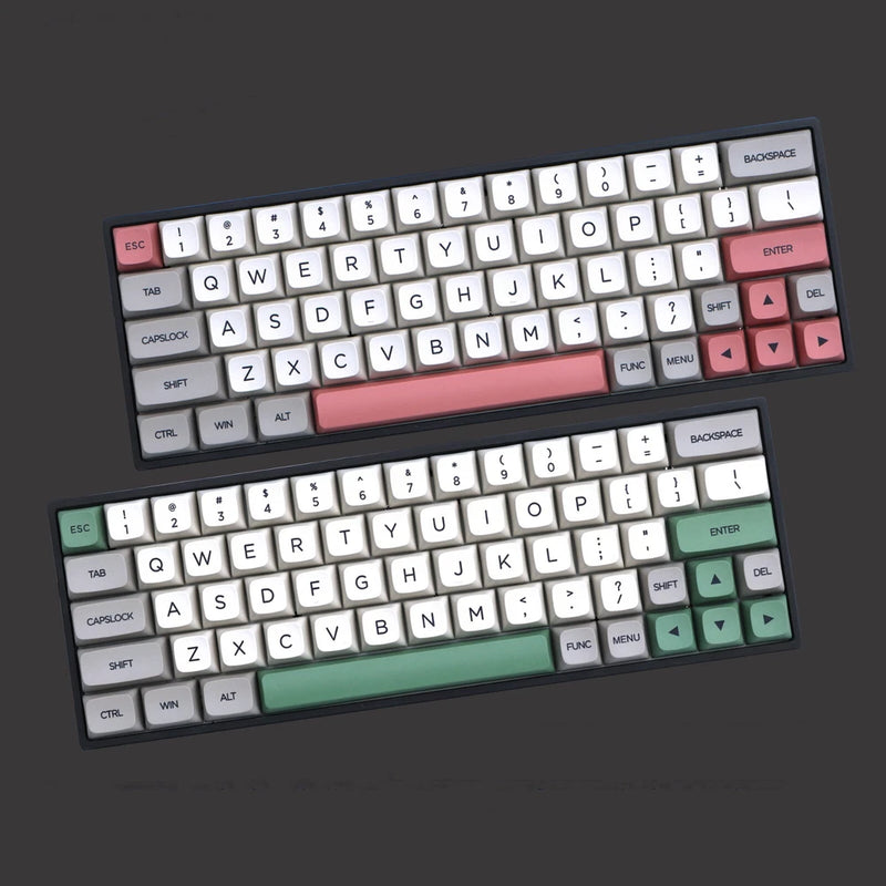 134 Key XDA Profile 1.5mm Retro White Gray 9009 Keycap PBT Dye-subbed Keycap Set Model