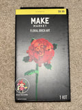 Make Market Red Peony Bouquet Botanical Block Tech Brick Kit 172 Pieces New Model