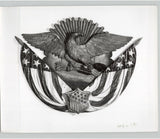 19th C. Patriotic EAGLE Stern Board Wood Carving c.1950s Press Photo -PHOTO ONLY Model