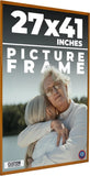 27x41 Honey Brown Real Wood Picture Frame Width 0.75 inches | Interior Frame Dep Model
