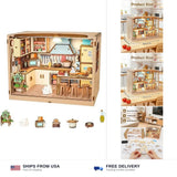 DIY Dollhouse Miniature House Kit 1:20 Scale Kictchen with LED Light | Tiny H... Model