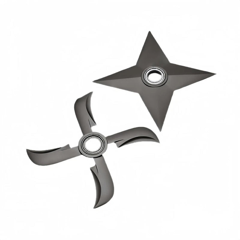 Anime-Inspired Metal Shuriken Fidget Spinner ¨C 2 Styles, Hand-Spin Ninja Toy Model