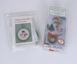 Mac Christmas Craft Kit Holiday Lapel Pins # 20-86  & Cross Stitch Snowman Model