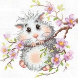 Magic Needle Zweigart Edition counted cross stitch kit "Mr.Hamster", 15x14cm, DI Model