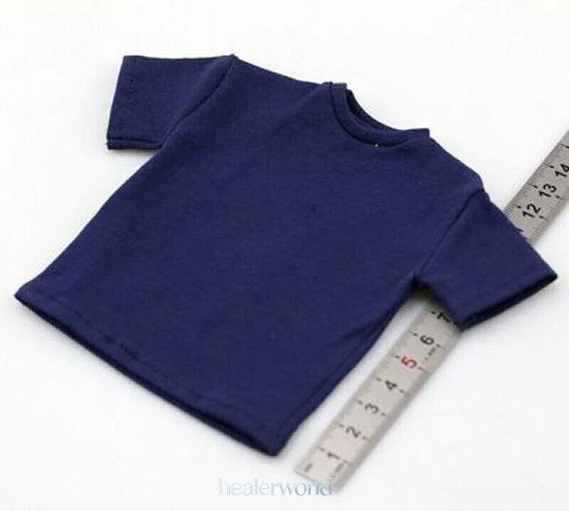 1/6 Dark Blue Trendy Loose T-Shirt Model Fit for 12" Action Figure Model