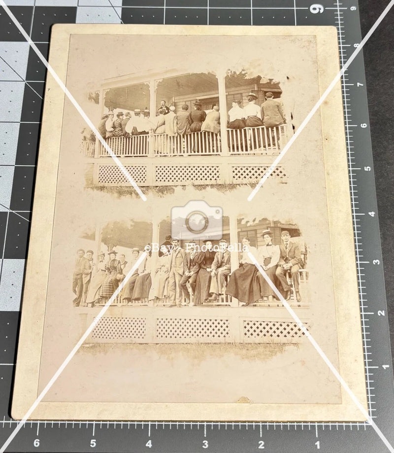 1890s Angelica NY New York CHARLES HOTEL Odd BACK & FRONT Men Women View PHOTO Model