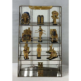 Franklin Mint Treasures of Tutankhamun 22K Gold Miniatures Set 9 Case Model