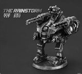 Metal Miniature Mecha Mechanical Soldier-The Rainstorm Model Statue Desktop Game Model