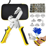 Fesorsi Heavy Duty Snap Fastener Tool 100 Sets 15mm Metal Fasteners Buttons Model